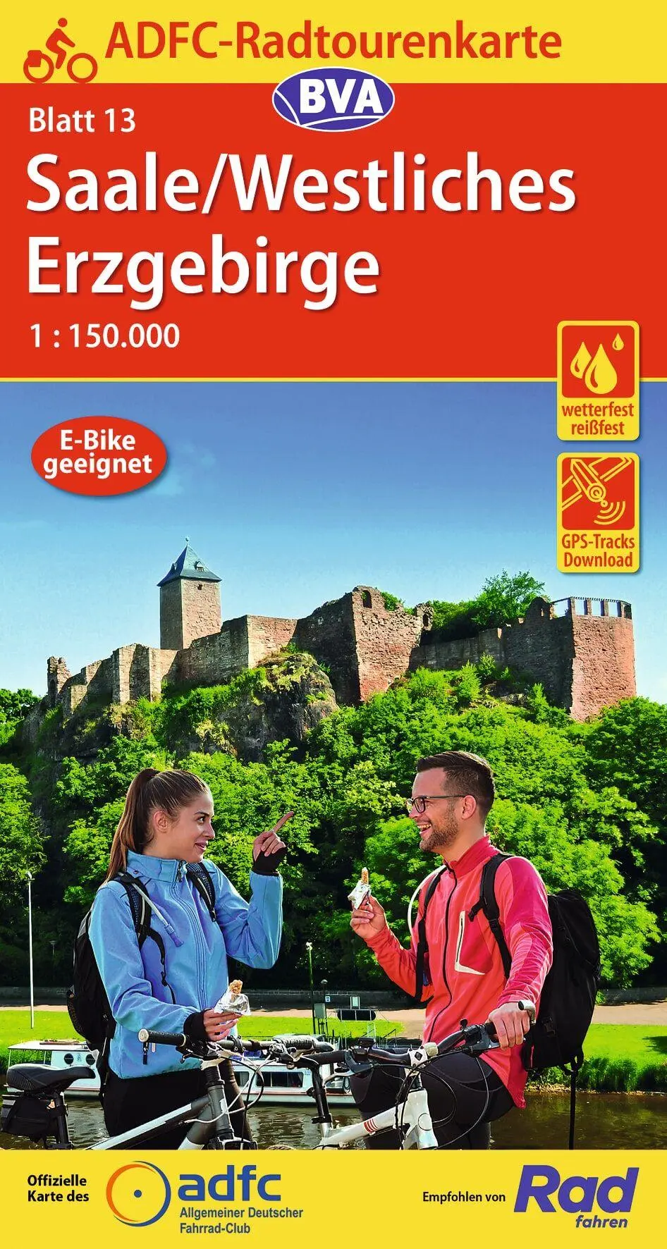 Cover: 9783969900772 | ADFC-Radtourenkarte 13 Saale /Westliches Erzgebirge 1:150.000,...