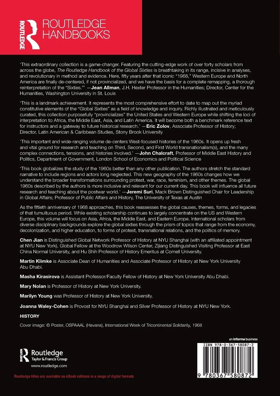 Rückseite: 9780367580872 | The Routledge Handbook of the Global Sixties | Chen Jian (u. a.)