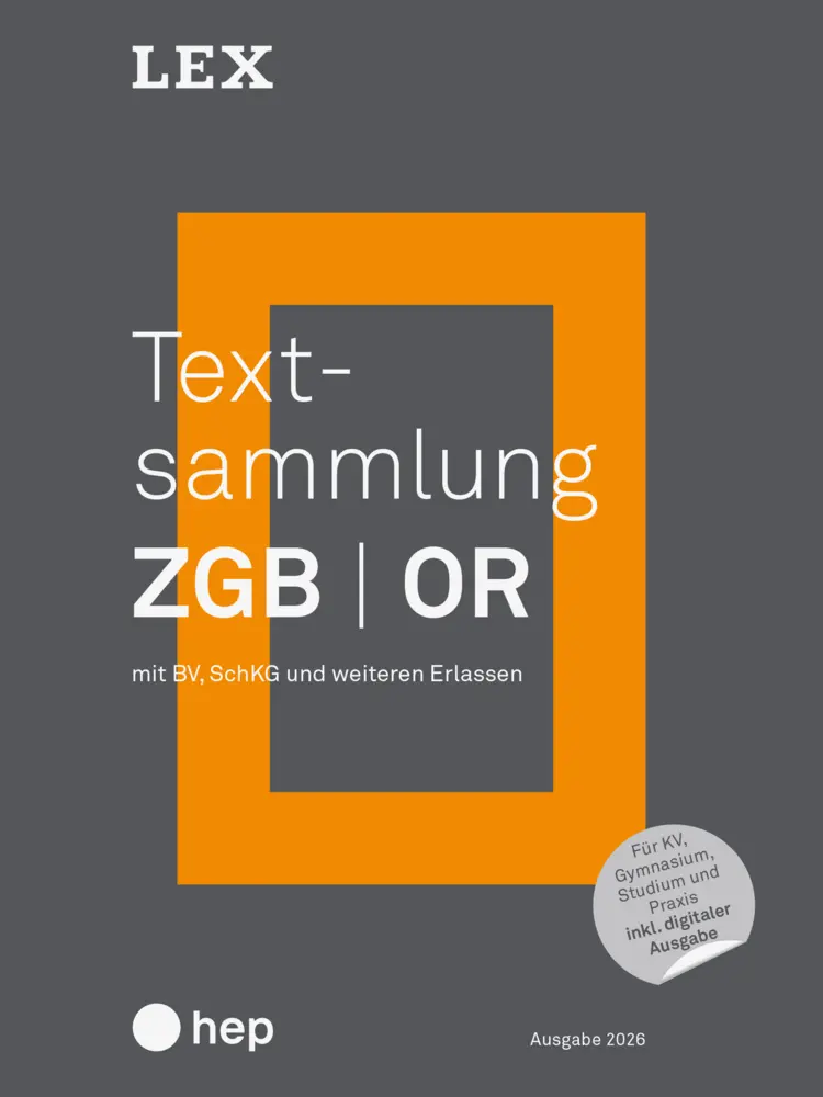 Cover: 9783035530872 | Textsammlung ZGB OR (Print inkl. digitaler Ausgabe, Neuauflage 2026)
