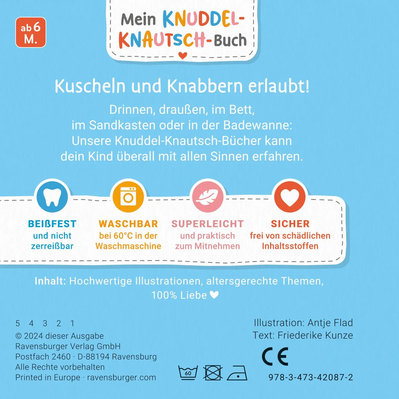 Rückseite: 9783473420872 | Mein Knuddel-Knautsch-Buch - Besuch im Zoo | Friederike Kunze | Buch