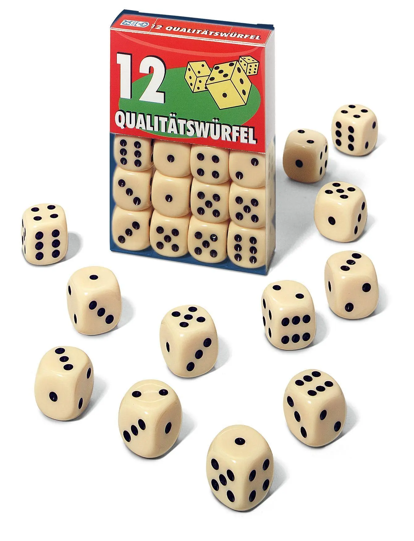 Bild: 4005556270972 | 12 Qualitätswürfel in Klarsichtbox. FXS Würfeln/ Zubehör | Spiel