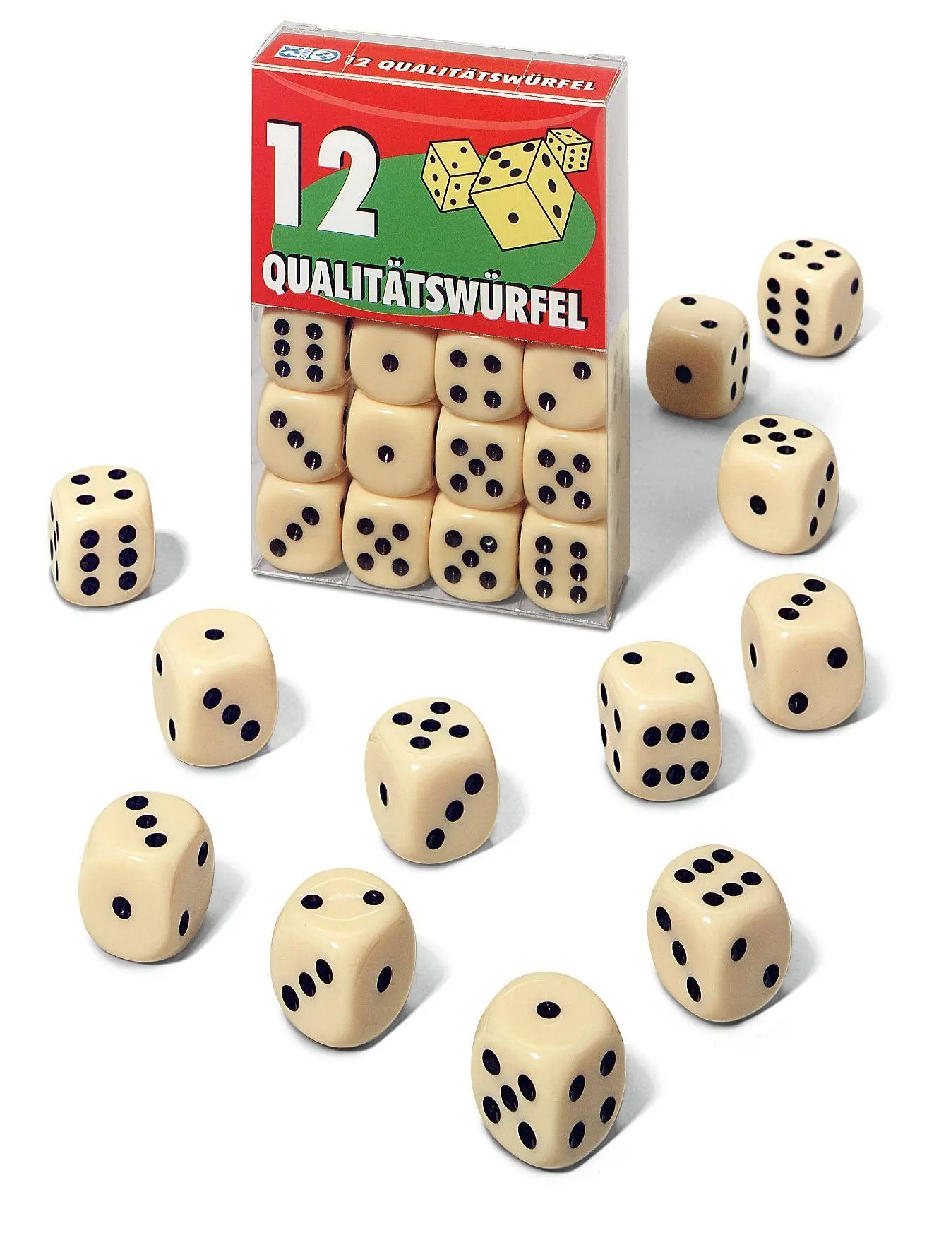 Bild: 4005556270972 | 12 Qualitätswürfel in Klarsichtbox. FXS Würfeln/ Zubehör | Spiel