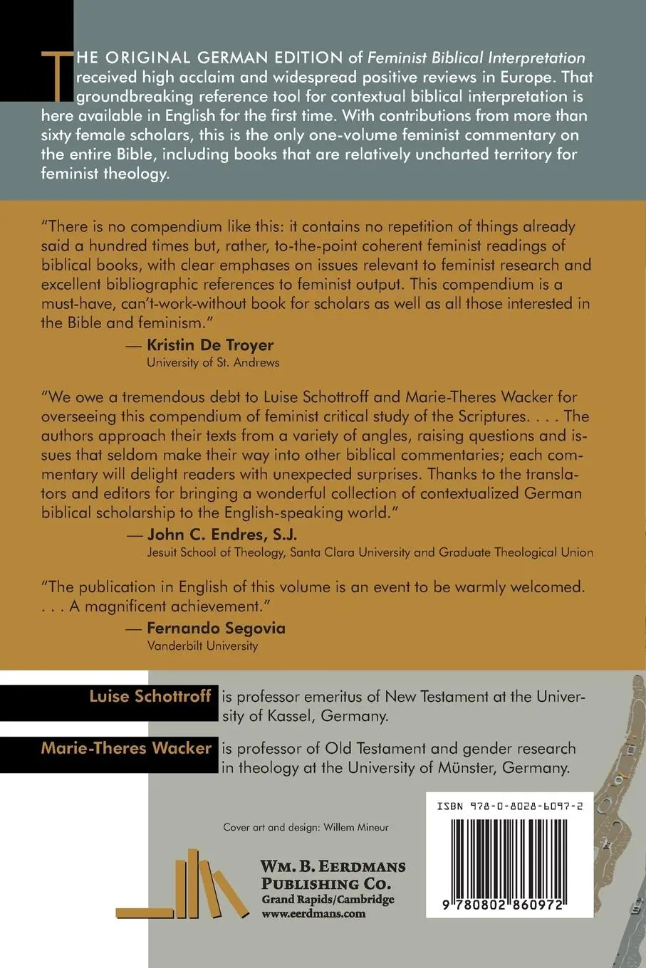 Rückseite: 9780802860972 | Feminist Biblical Interpretation | Luise Schottroff | Taschenbuch