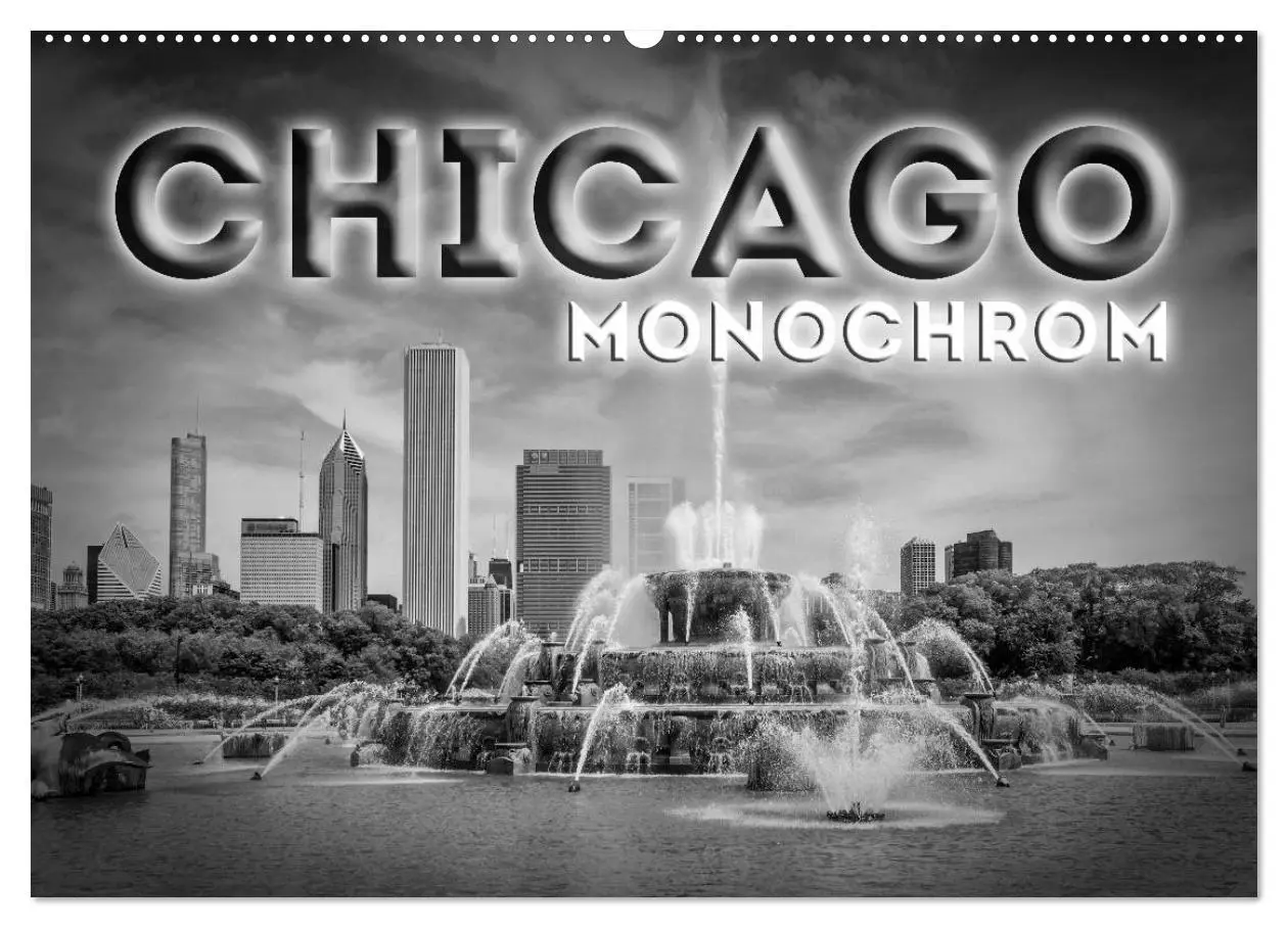 Cover: 9783516210972 | CHICAGO Monochrom (Wandkalender 2026 DIN A2 quer), CALVENDO...