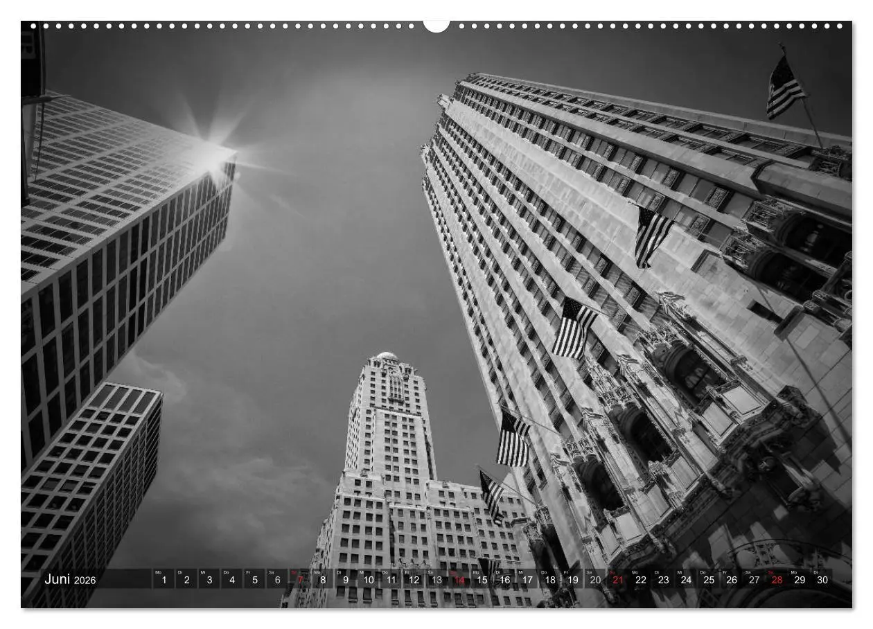 Bild: 9783516210972 | CHICAGO Monochrom (Wandkalender 2026 DIN A2 quer), CALVENDO...
