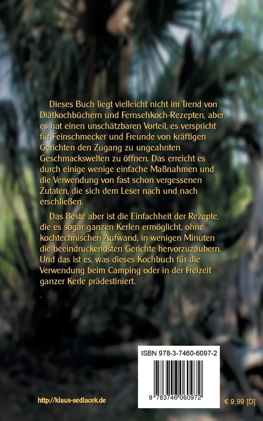 Rückseite: 9783746060972 | Kochbuch für ganze Kerle | Klaus-Dieter Sedlacek | Taschenbuch | 2017