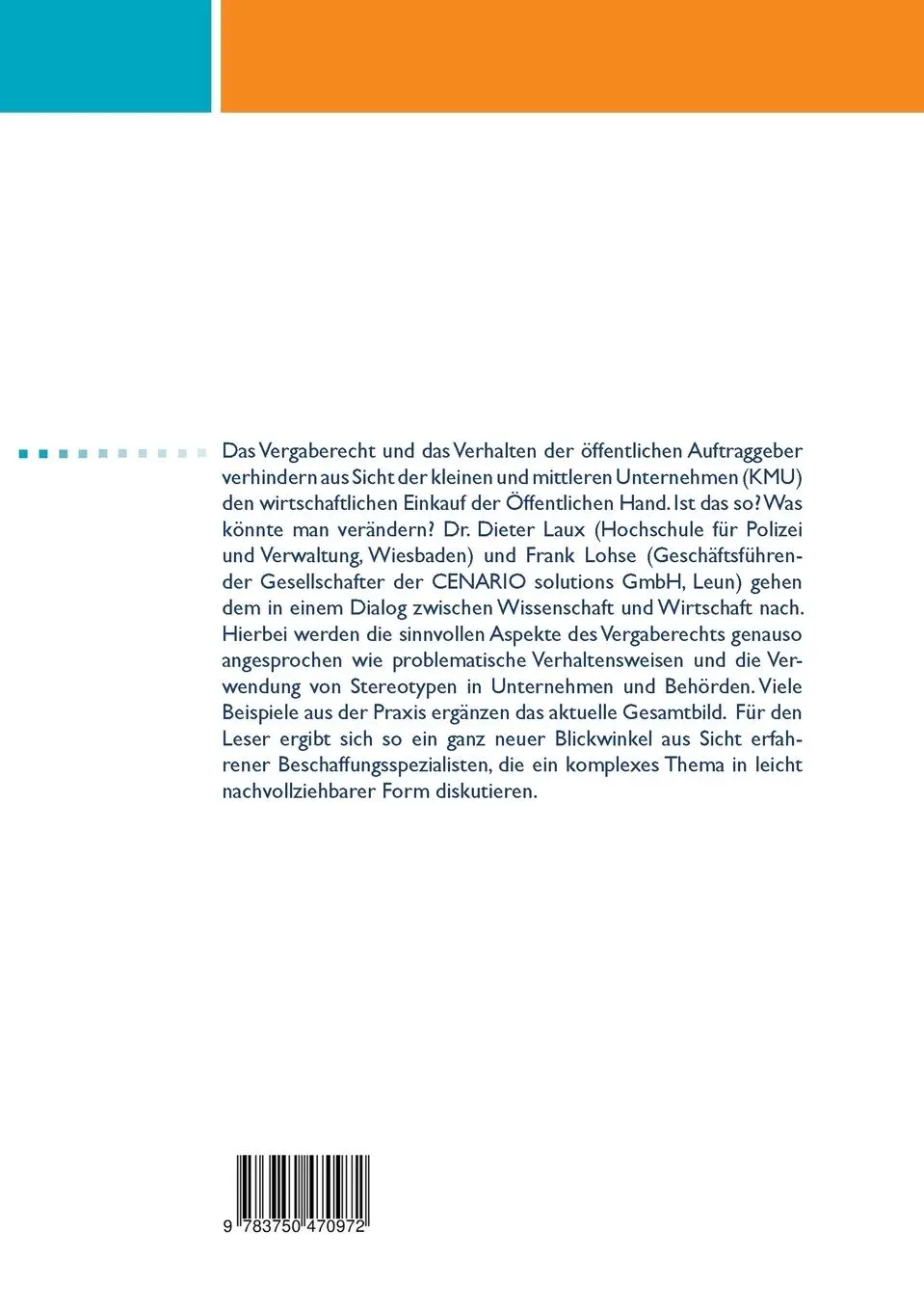Rückseite: 9783750470972 | Anspruch und Wirklichkeit in der öffentlichen Beschaffung | Buch