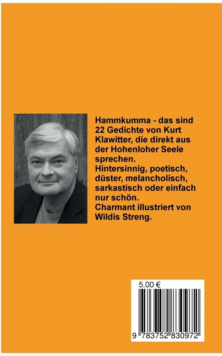 Rückseite: 9783752830972 | Hammkumma | Gedichte von Kurt Klawitter | Kurt Klawitter | Taschenbuch