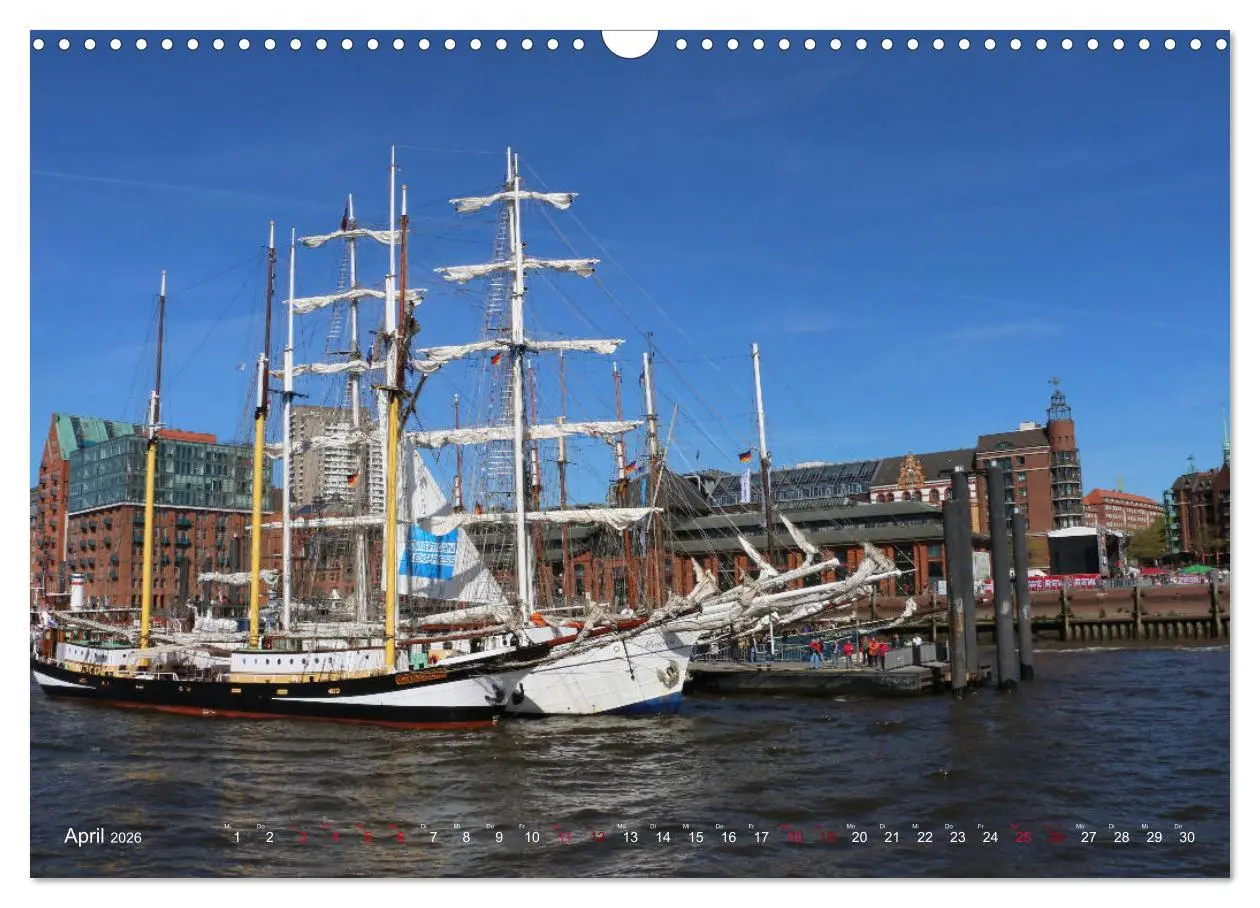 Bild: 9783457871072 | Segelschiffe auf der Elbe (Wandkalender 2026 DIN A3 quer), CALVENDO...