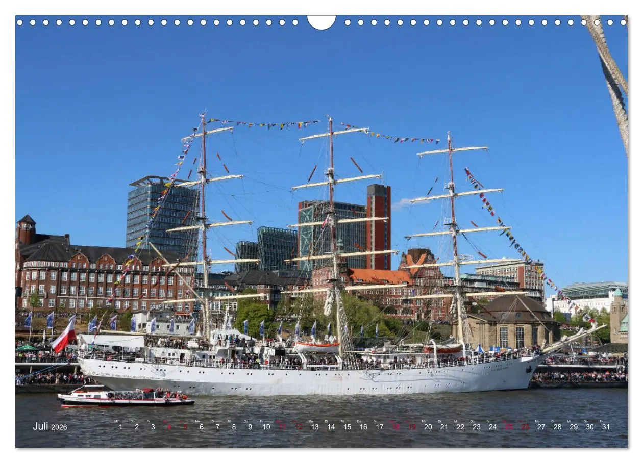 Bild: 9783457871072 | Segelschiffe auf der Elbe (Wandkalender 2026 DIN A3 quer), CALVENDO...