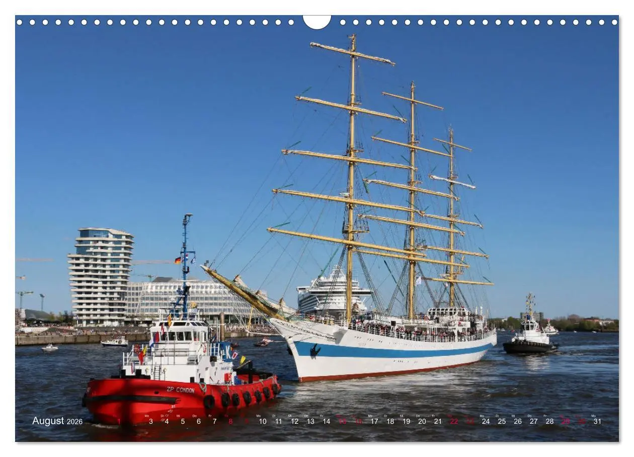 Bild: 9783457871072 | Segelschiffe auf der Elbe (Wandkalender 2026 DIN A3 quer), CALVENDO...