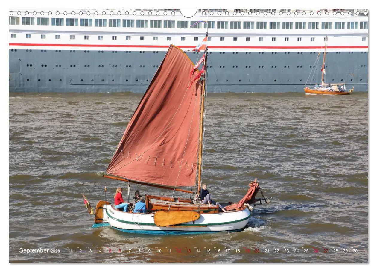 Bild: 9783457871072 | Segelschiffe auf der Elbe (Wandkalender 2026 DIN A3 quer), CALVENDO...