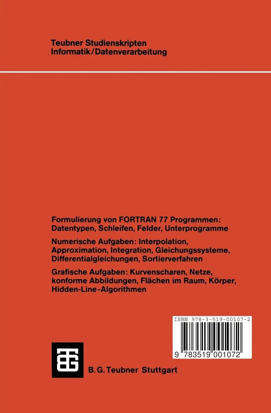 Rückseite: 9783519001072 | Programmierpraktikum für Ingenieure | Wilhelm M. Pieper | Taschenbuch