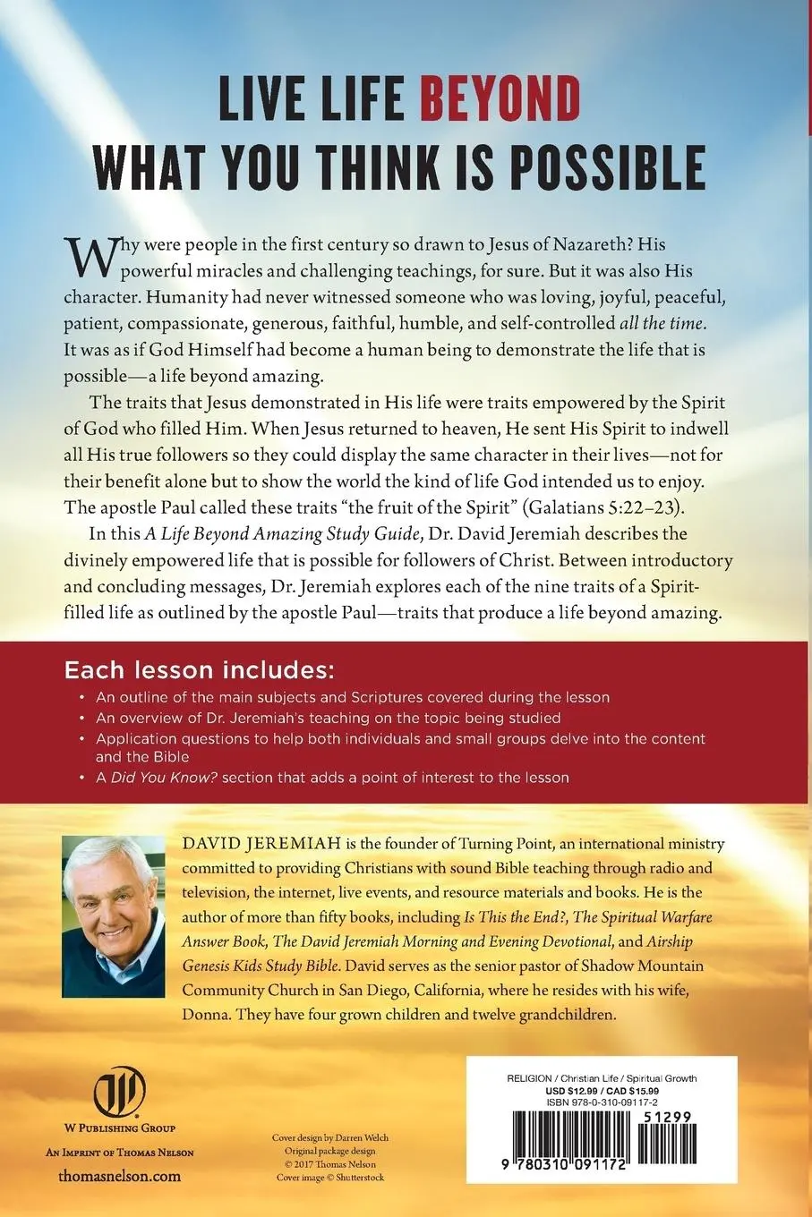 Rückseite: 9780310091172 | A Life Beyond Amazing Study Guide | David Jeremiah | Taschenbuch