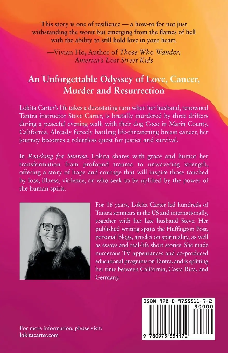 Rückseite: 9780975551172 | Reaching for Sunrise | A Widow's Memoir | Lokita Carter | Taschenbuch
