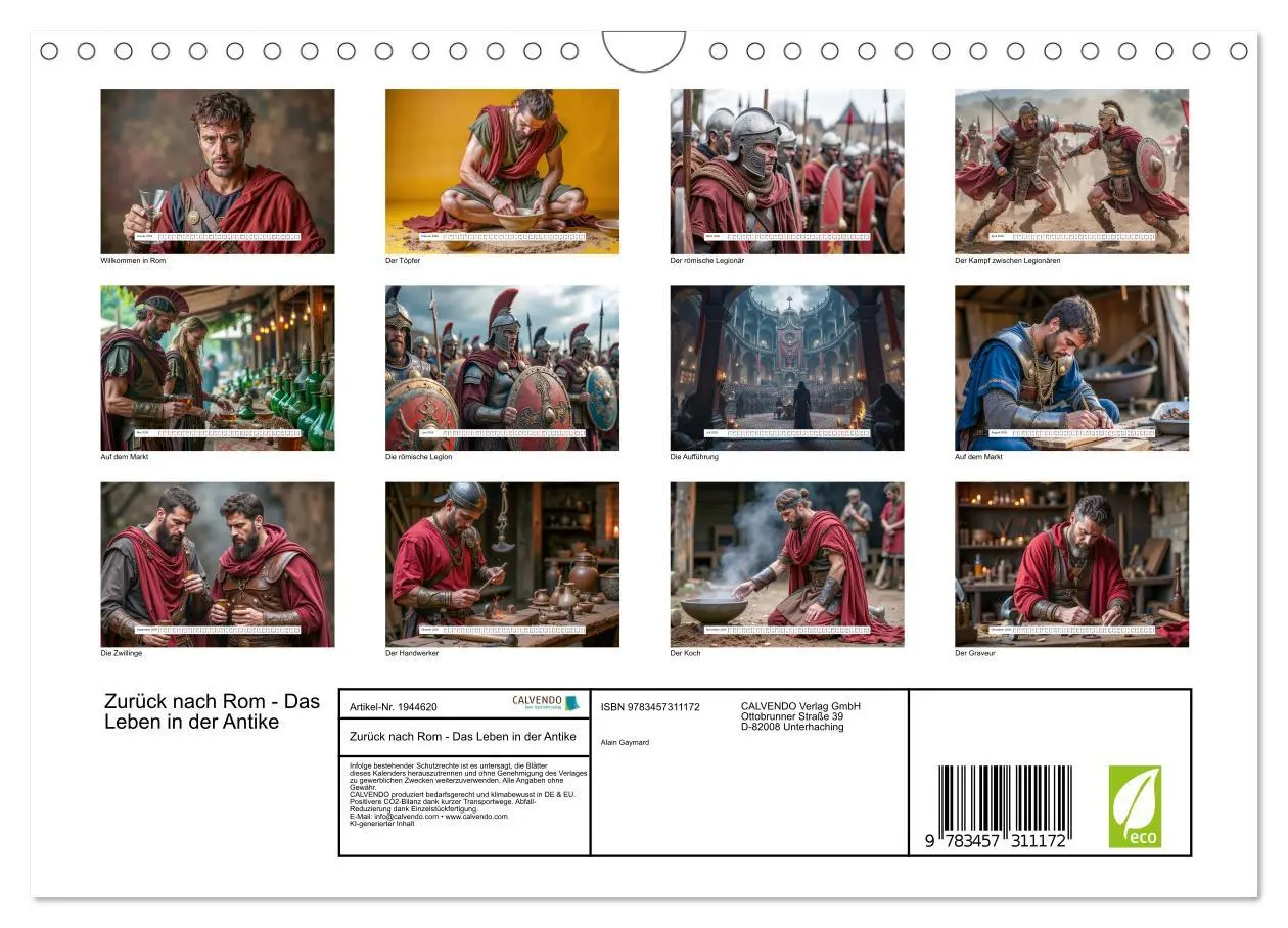 Bild: 9783457311172 | Zurück nach Rom - Das Leben in der Antike (Wandkalender 2026 DIN A4...