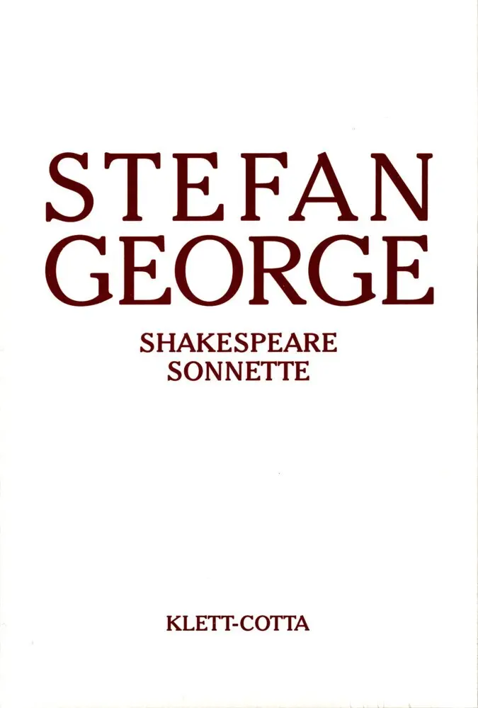 Cover: 9783608951172 | Sämtliche Werke in 18 Bänden, Band 12. Shakespeare Sonnette....