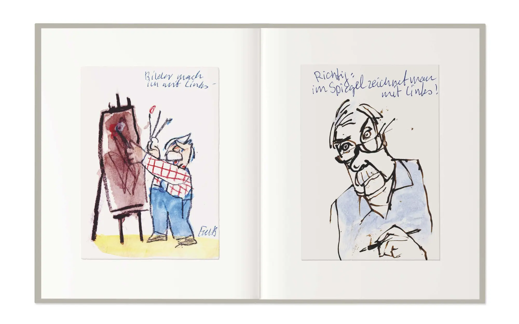 Bild: 9783968491172 | F.W. Bernstein - Postkarten vom Ich | Henner Drescher | Taschenbuch