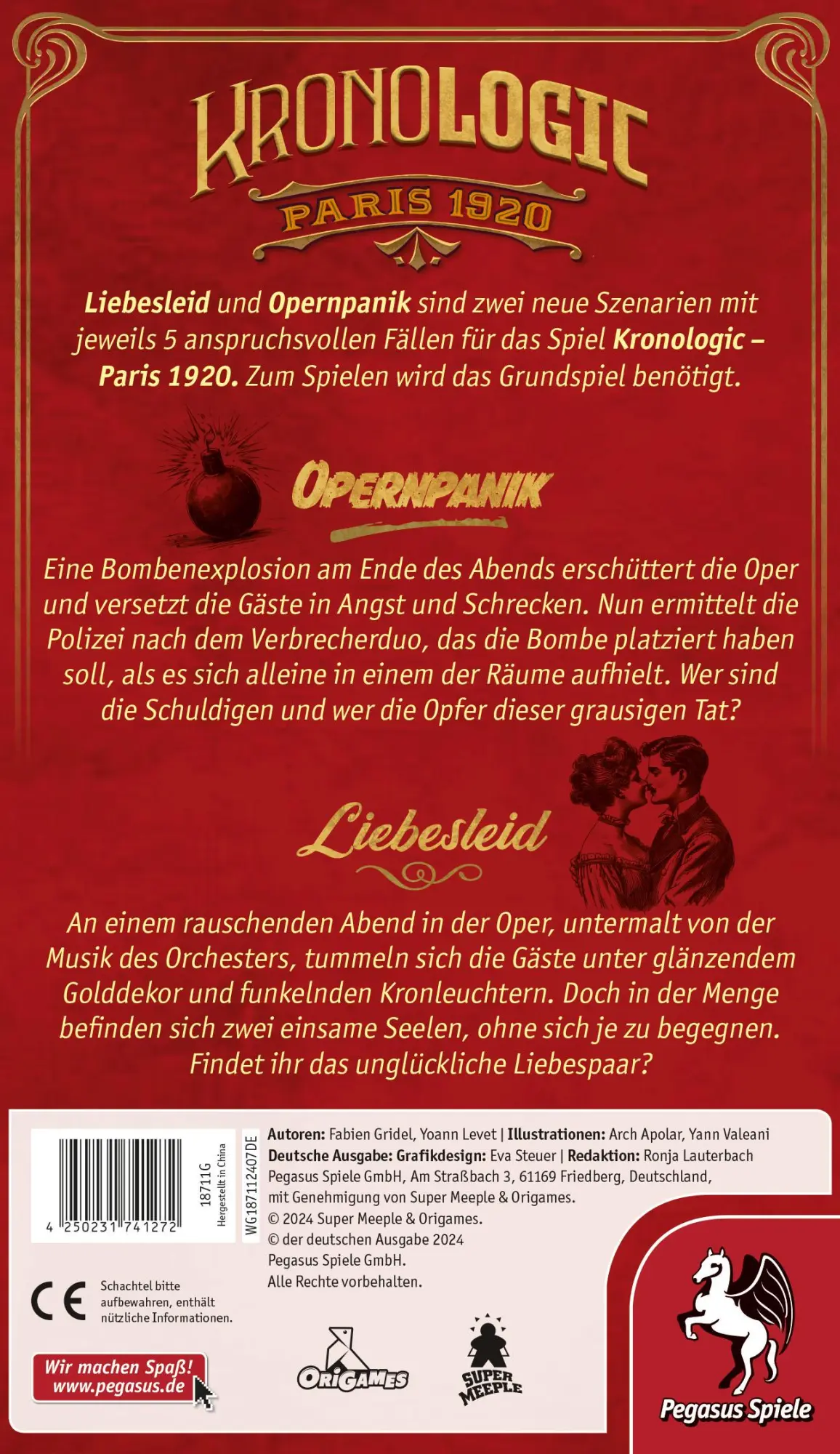 Bild: 4250231741272 | Kronologic - Paris 1920: Liebesleid &amp; Opernpanik [Erweiterung] | Spiel