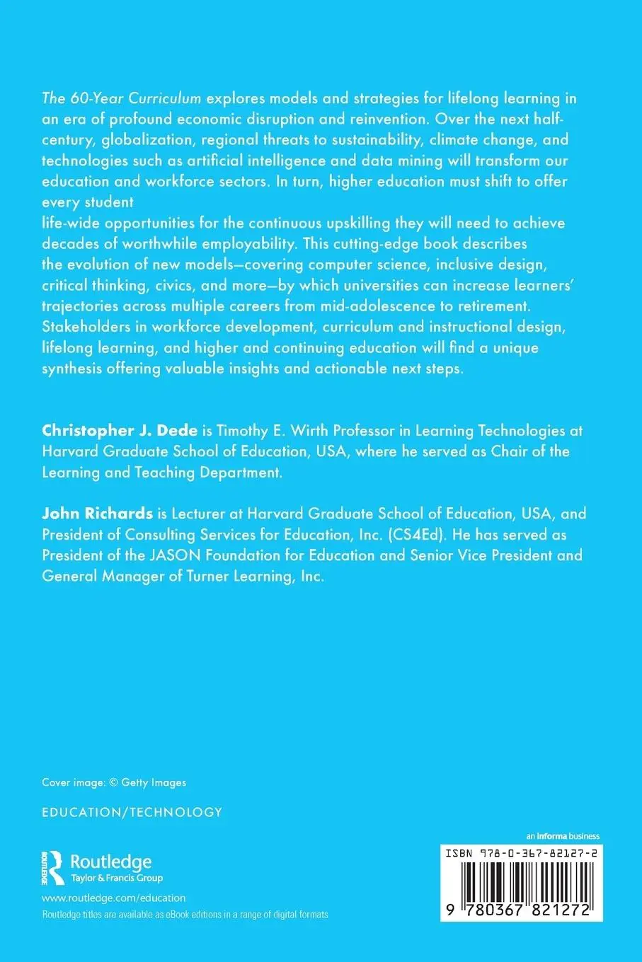 Rückseite: 9780367821272 | The 60-Year Curriculum | Christopher J. Dede (u. a.) | Taschenbuch