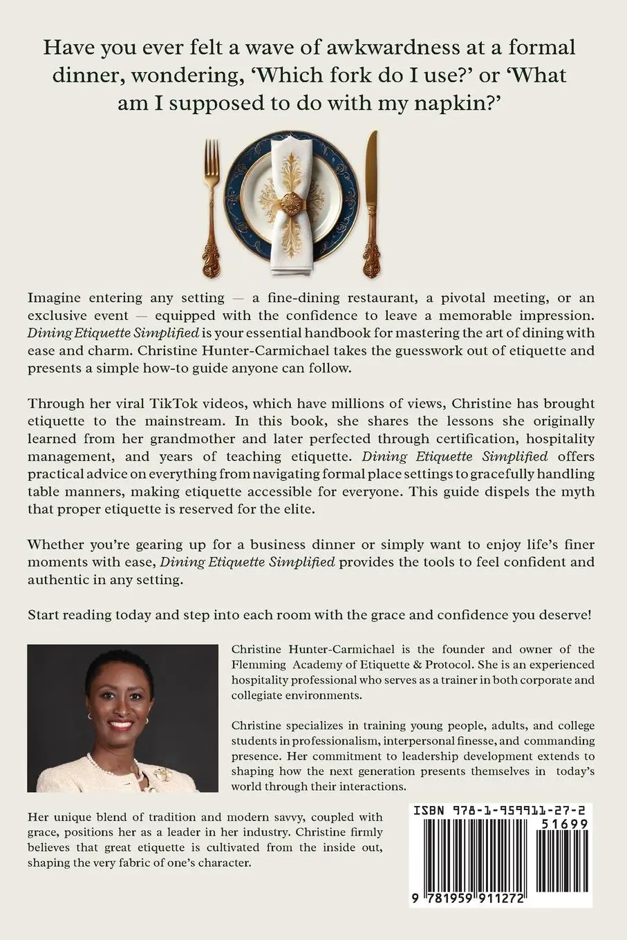 Rückseite: 9781959911272 | Dining Etiquette Simplified | Christine Hunter-Carmichael | Buch