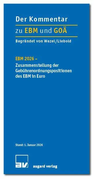 Cover: 9783537731272 | EBM 2026 - Zusammenstellung der Gebührenordnungspositionen des EBM...