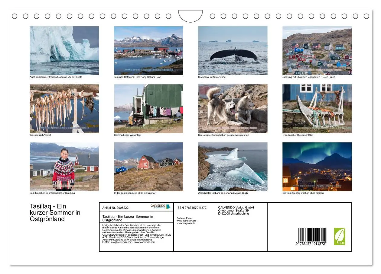 Bild: 9783457911372 | Tasiilaq - Ein kurzer Sommer in Ostgrönland (Wandkalender 2026 DIN...