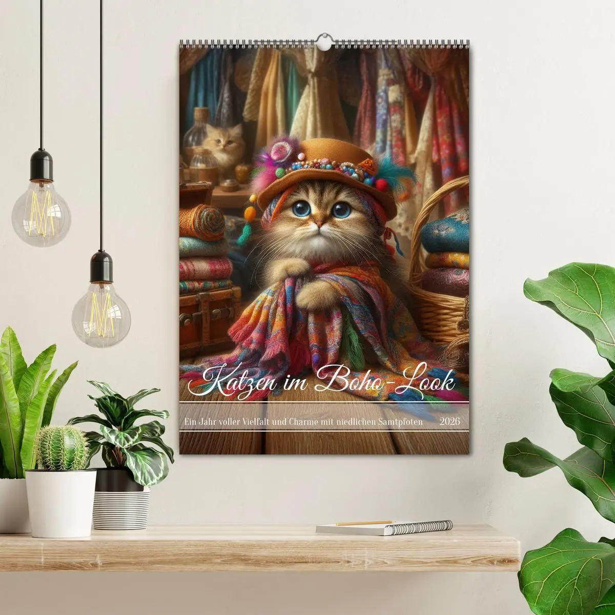 Bild: 9783516241372 | Katzen im Boho-Look - Ein Jahr voller Vielfalt und Charme mit...