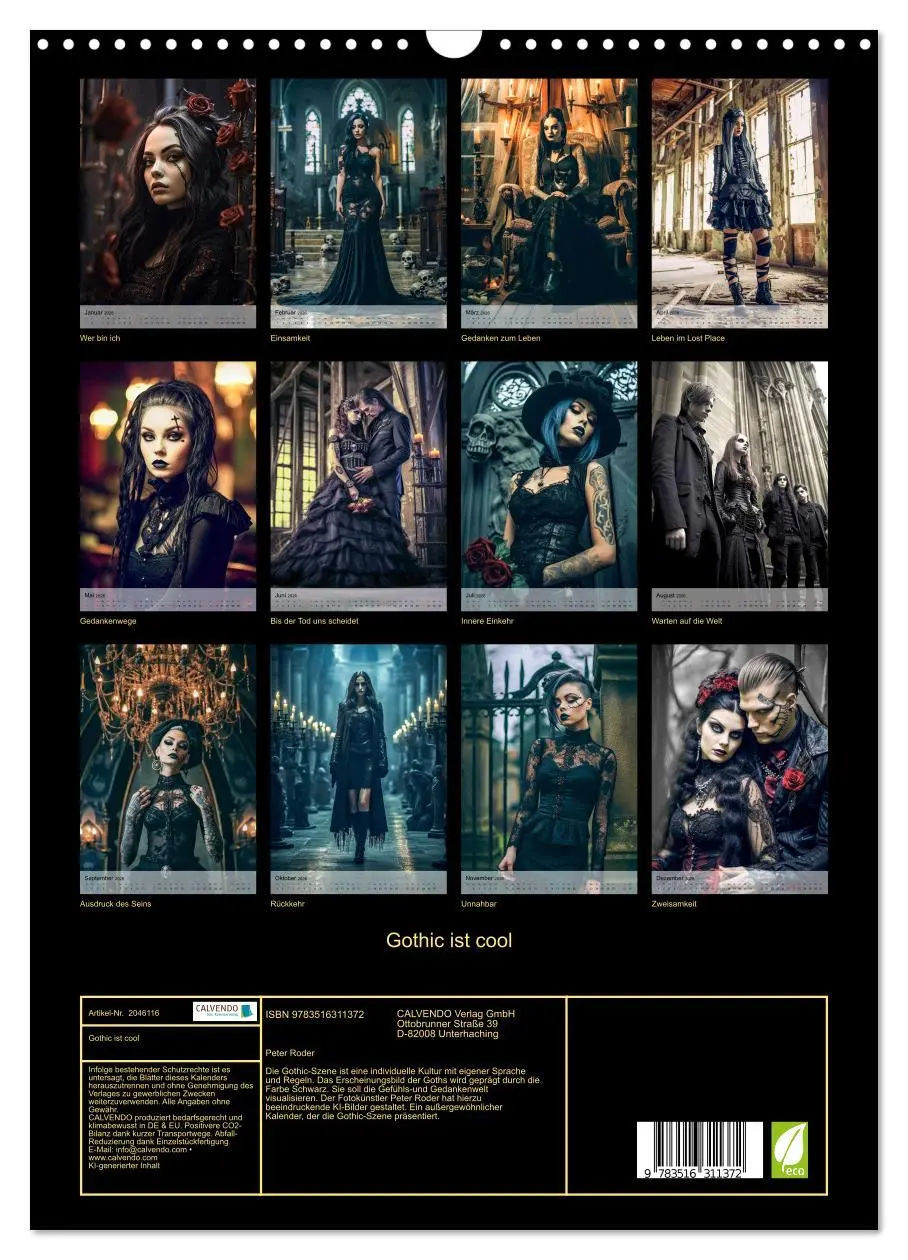 Bild: 9783516311372 | Gothic ist cool (Wandkalender 2026 DIN A3 hoch), CALVENDO...