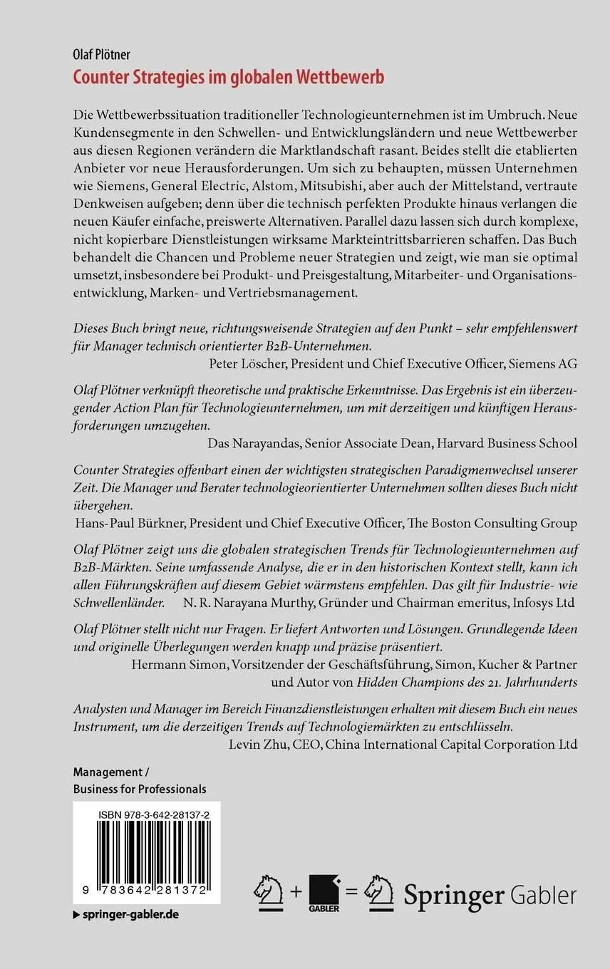 Rückseite: 9783642281372 | Counter Strategies im globalen Wettbewerb | Olaf Plötner | Buch | xii