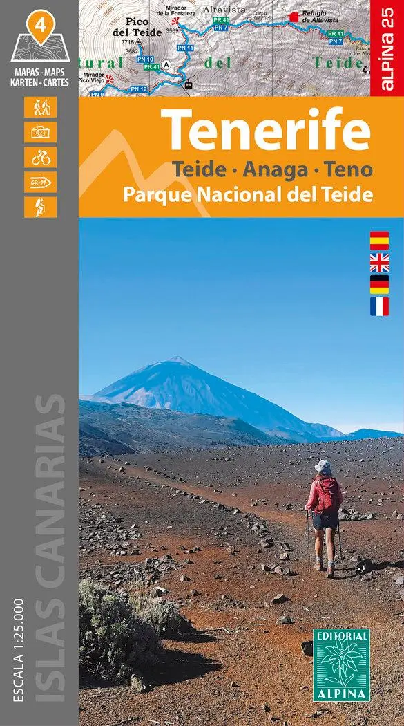 Cover: 9788470111372 | Tenerife | Alpina Wanderkarte 4 Karten 1:25000 | (Land-)Karte | 2024