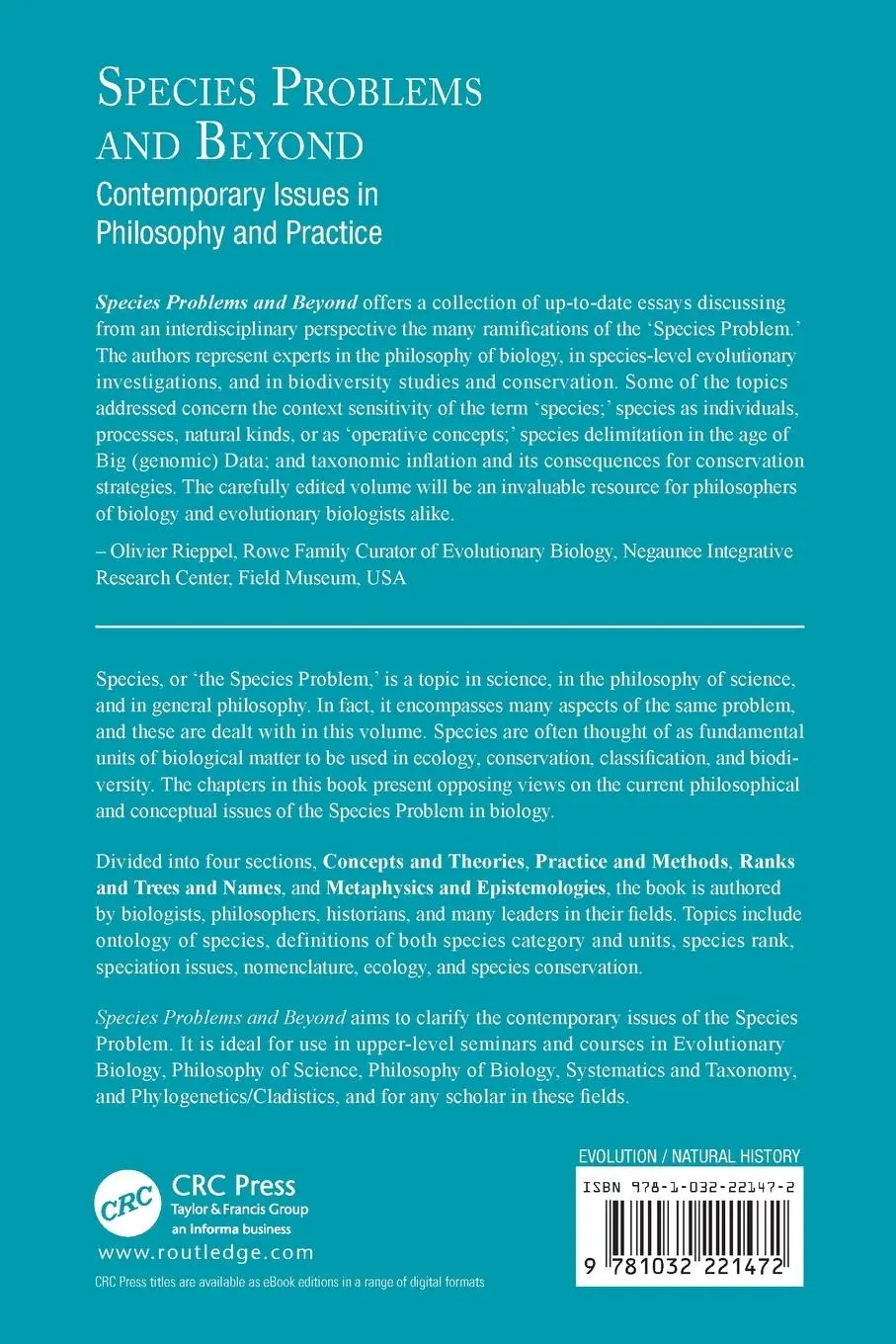 Rückseite: 9781032221472 | Species Problems and Beyond | John S. Wilkins (u. a.) | Taschenbuch