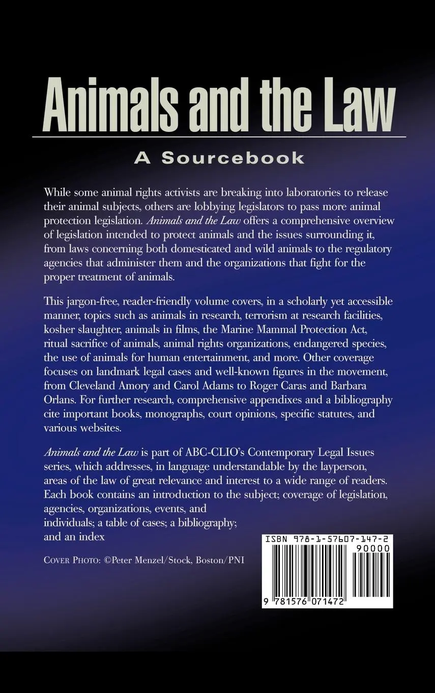 Rückseite: 9781576071472 | Animals and the Law | A Sourcebook | Jordan Curnutt | Buch | Englisch