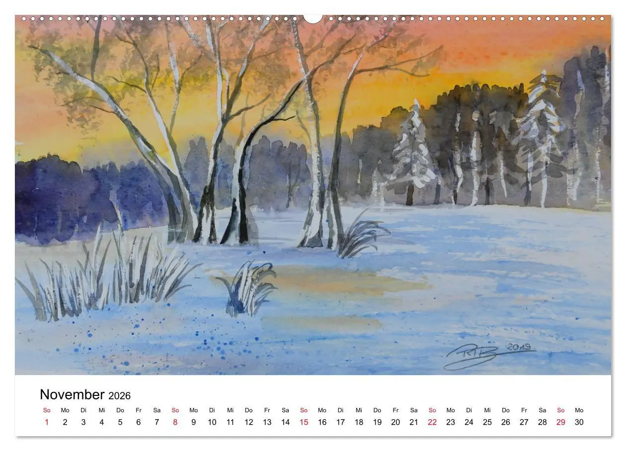 Bild: 9783457761472 | Landschafts-Aquarelle 2026 Roswita Ilona Baumann (hochwertiger...