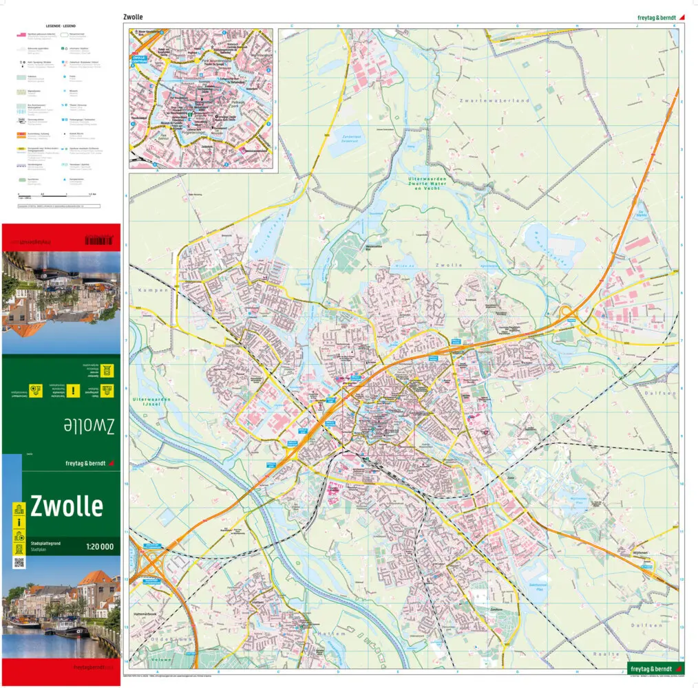 Rückseite: 9783707921472 | Zwolle, Stadtplan 1:20.000, freytag &amp; berndt | (Land-)Karte | Deutsch