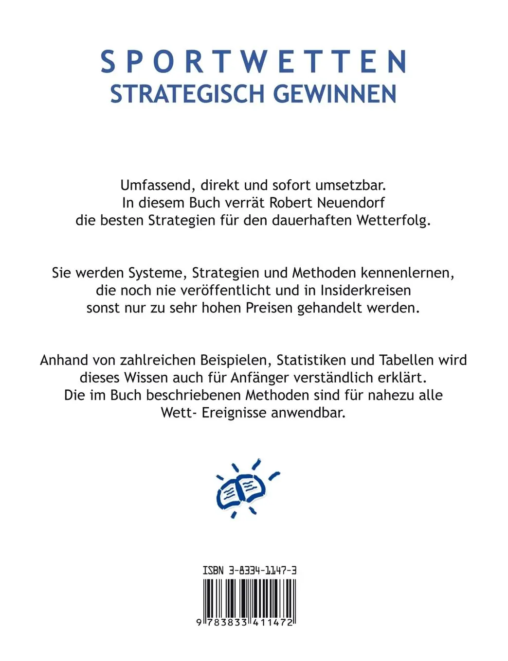 Rückseite: 9783833411472 | Sportwetten strategisch gewinnen - Ideal für Wetten auf Fußball,...
