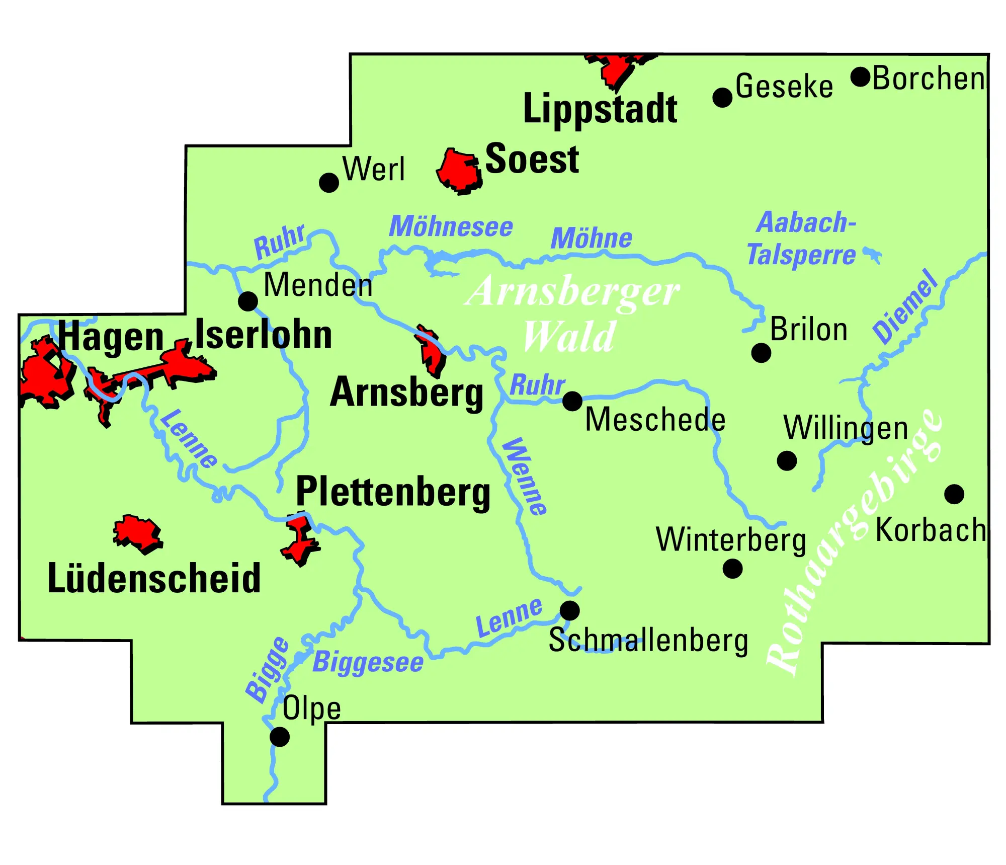 Rückseite: 9783969901472 | ADFC-Regionalkarte Sauerland mit Tagestouren-Vorschlägen, 1:75.000,...