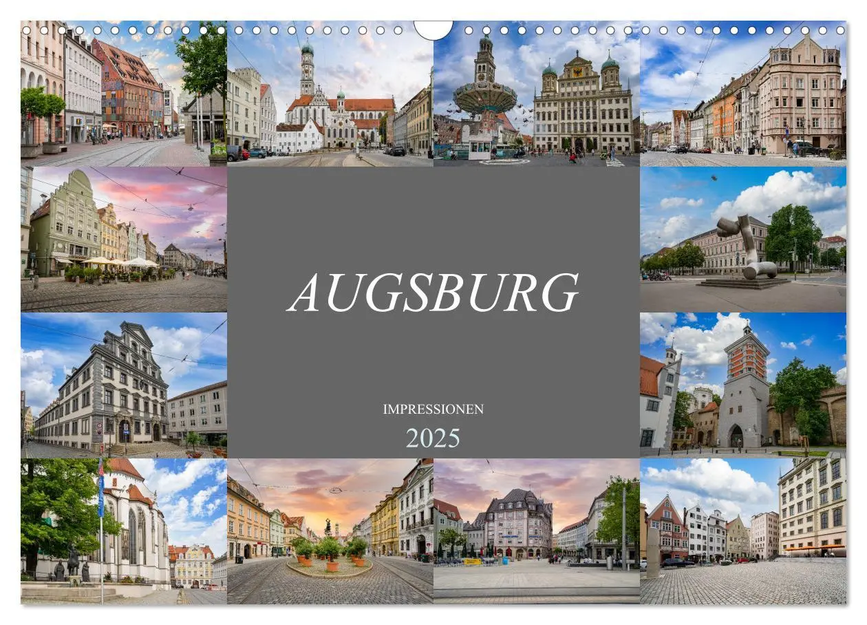 Cover: 9783435041572 | Augsburg Impressionen (Wandkalender 2025 DIN A3 quer), CALVENDO...