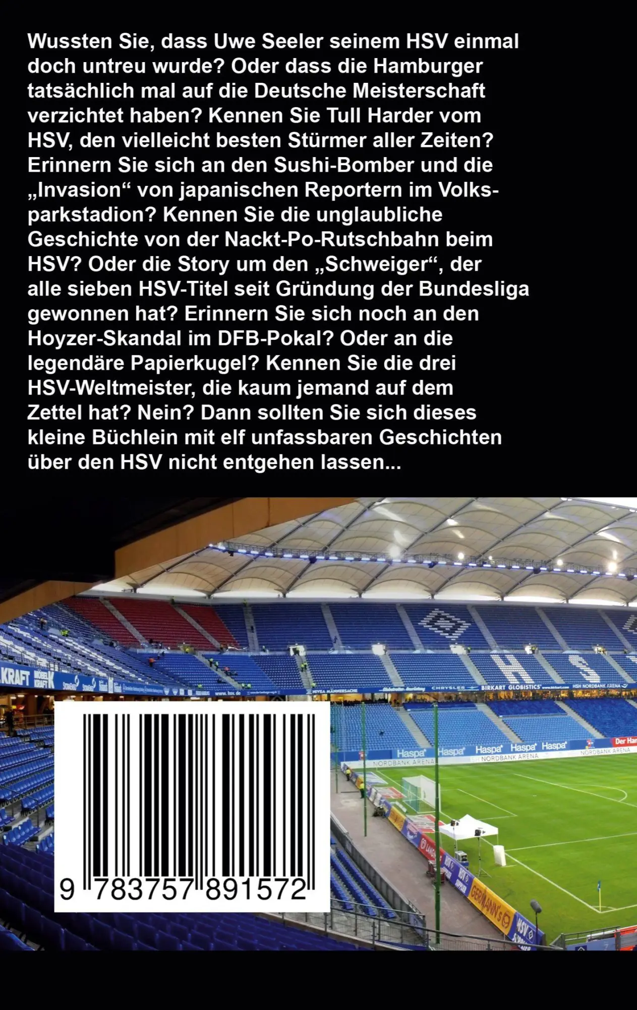 Rückseite: 9783757891572 | Elf unfassbare Geschichten über den HSV | Rüdiger Fröhlich (u. a.)