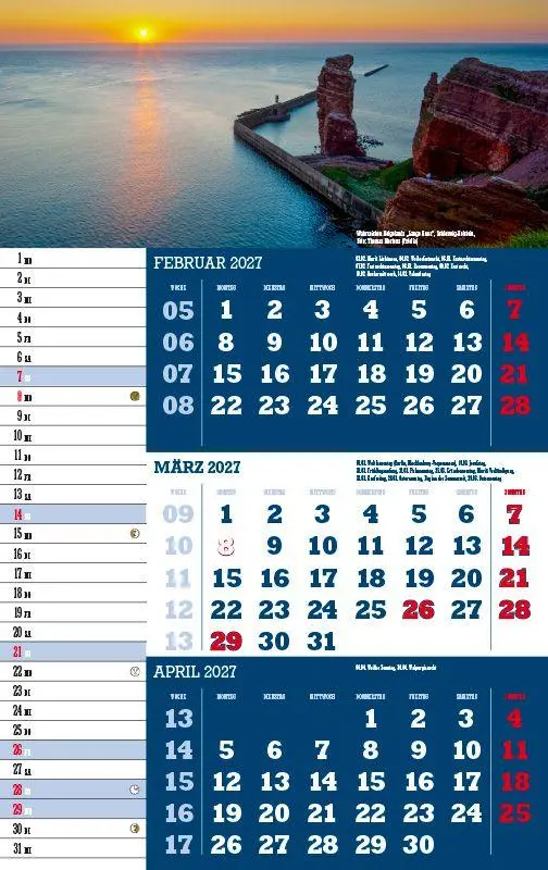 Bild: 9783957561572 | 3-Monatskalender Deutschland 2027 | Jörg Neubert | Kalender | Deutsch
