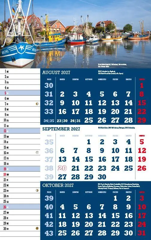 Bild: 9783957561572 | 3-Monatskalender Deutschland 2027 | Jörg Neubert | Kalender | Deutsch