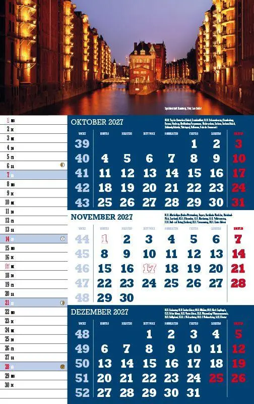 Bild: 9783957561572 | 3-Monatskalender Deutschland 2027 | Jörg Neubert | Kalender | Deutsch