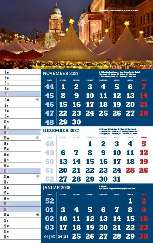 Bild: 9783957561572 | 3-Monatskalender Deutschland 2027 | Jörg Neubert | Kalender | Deutsch