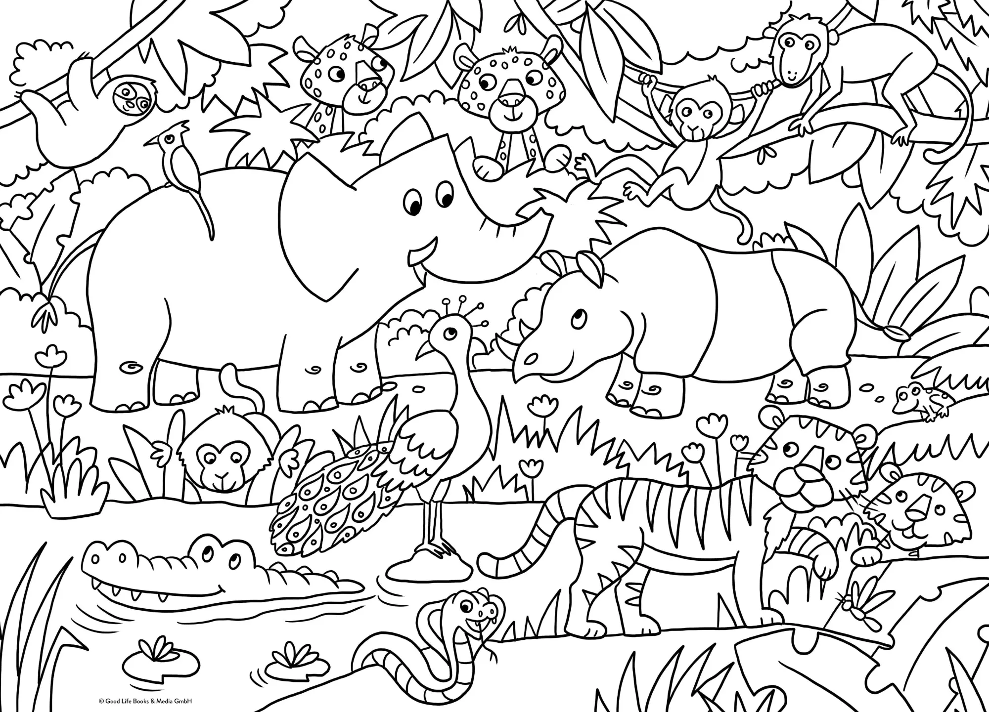 Bild: 9783987641572 | Ausmalposter Tiere | Pen2nature | Taschenbuch | 5 S. | Deutsch | 2025