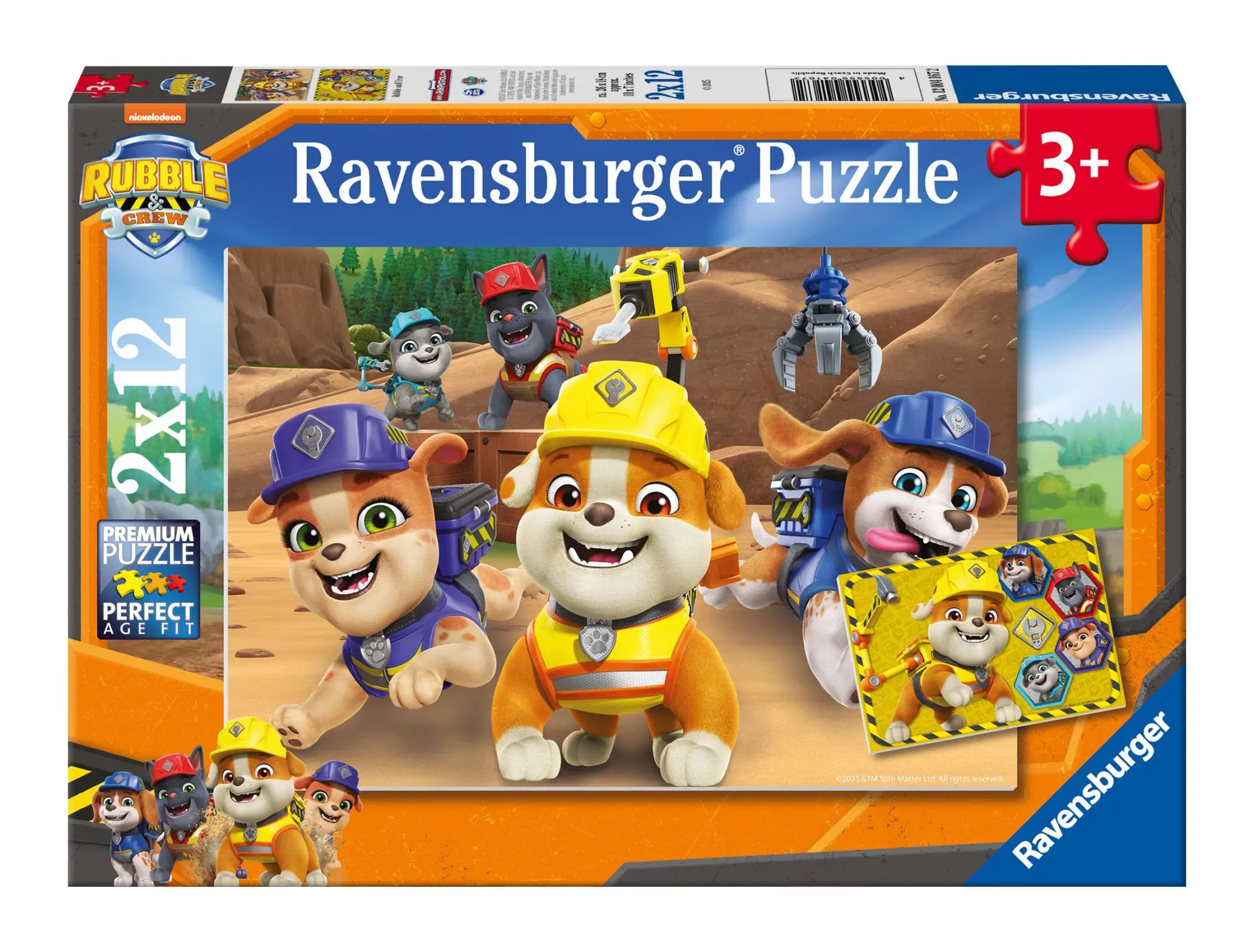Cover: 4005555041672 | Kinderpuzzle 2x12 Teile - Paw Patrol - Bulldoge Rubble und sein Team