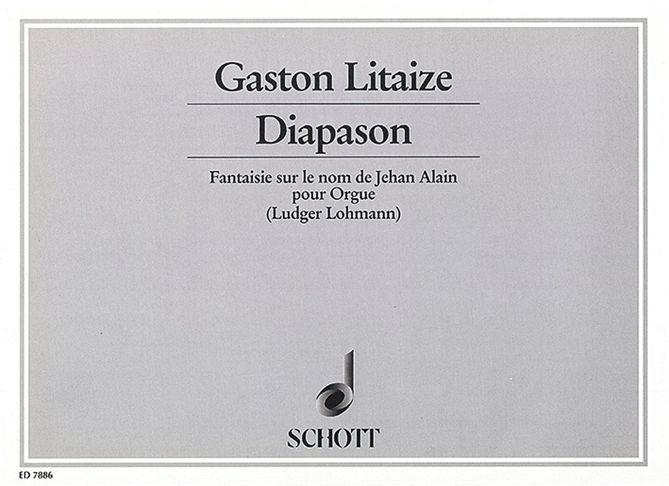 Cover: 9790001081672 | Fantaisie Sur Le Nom De J. Alain | G. Litaize | Buch | Schott Music