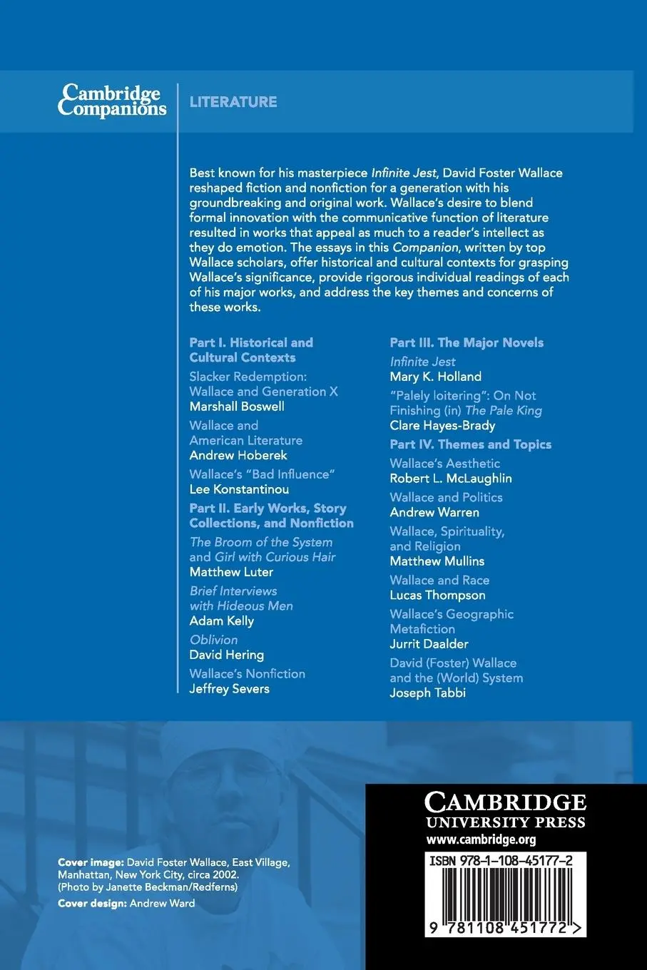 Rückseite: 9781108451772 | The Cambridge Companion to David Foster Wallace | Ralph Clare | Buch