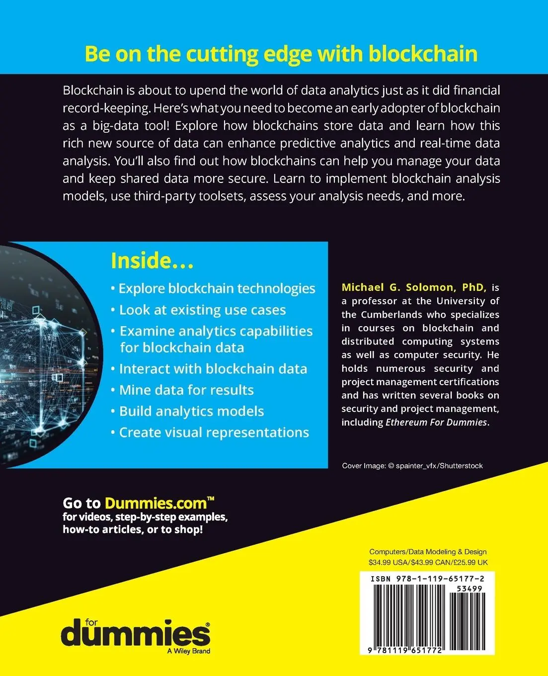 Rückseite: 9781119651772 | Blockchain Data Analytics for Dummies | Michael G Solomon | Buch