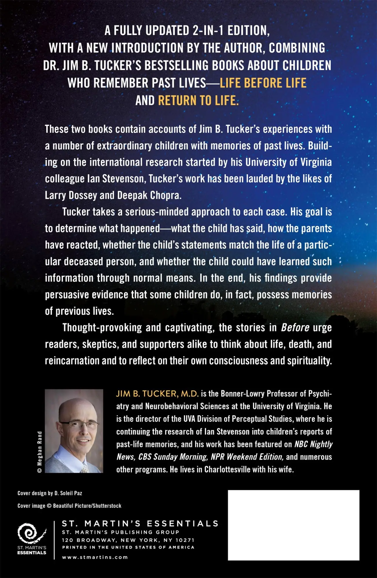 Rückseite: 9781250781772 | Before | Children's Memories of Previous Lives | M. D. Jim B. Tucker