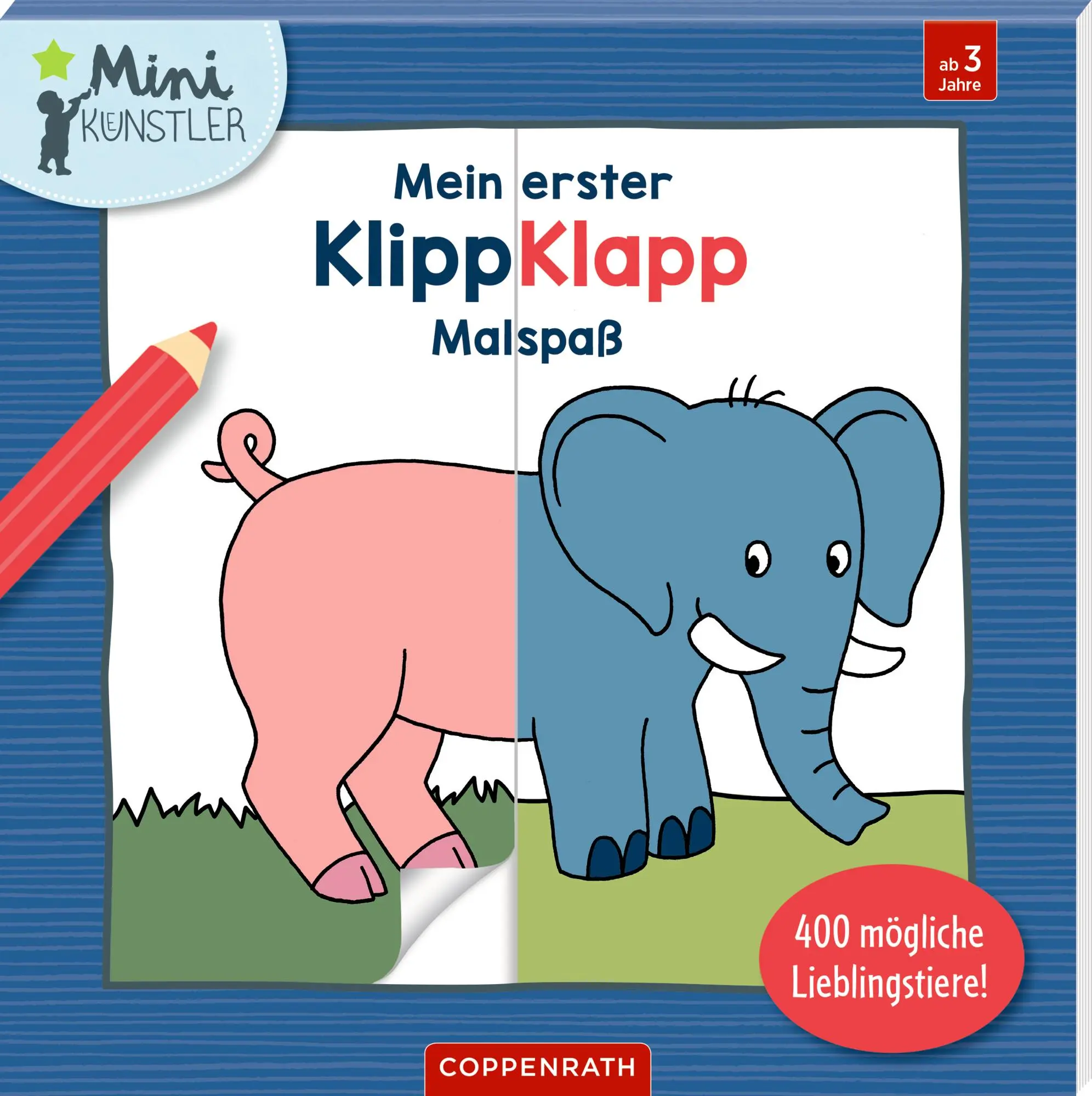 Cover: 9783649651772 | Mein erster Klipp-Klapp-Malspaß | 400 mögliche Lieblingstiere | 40 S.